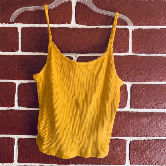 Yellow spaghetti strap top - Picture 1 of 3